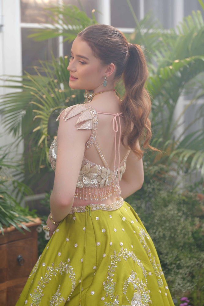 Load image into Gallery viewer, Aurelia Peacock Bloom Lehenga
