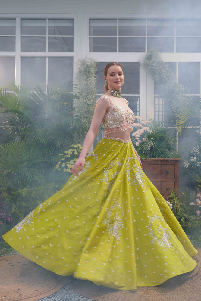 Load image into Gallery viewer, Aurelia Peacock Bloom Lehenga