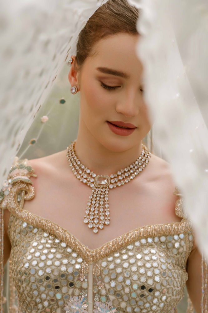 Load image into Gallery viewer, Freya Peacock Mermaid Lehenga
