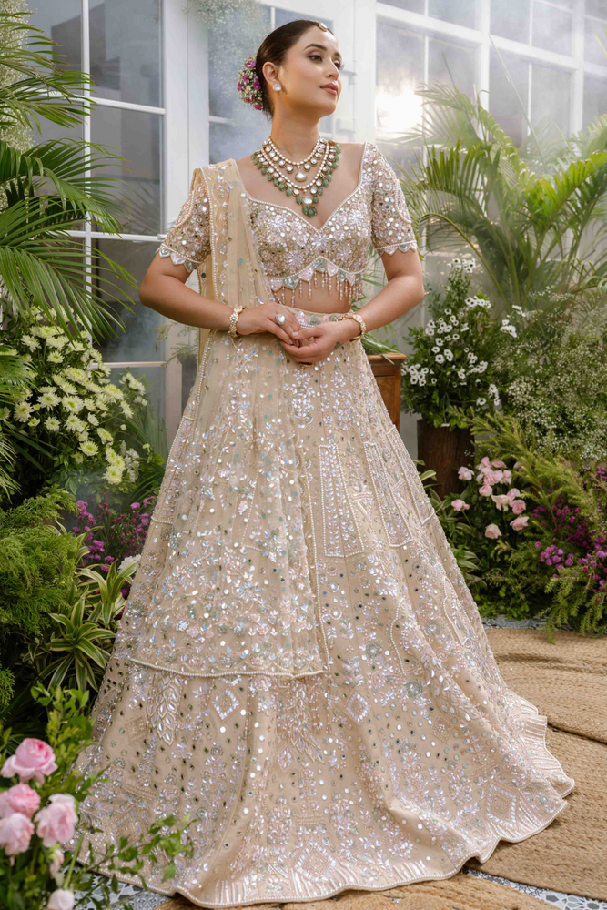 Load image into Gallery viewer, Nyra Garden Motif Lehenga
