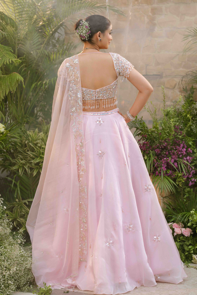 Load image into Gallery viewer, Alina Organza Grace Lehenga
