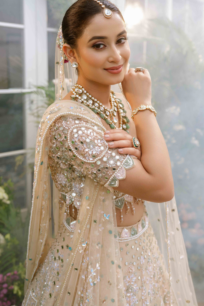 Load image into Gallery viewer, Nyra Garden Motif Lehenga

