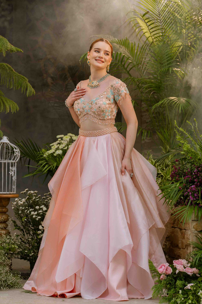 Load image into Gallery viewer, Sierra Shimmer Lehenga
