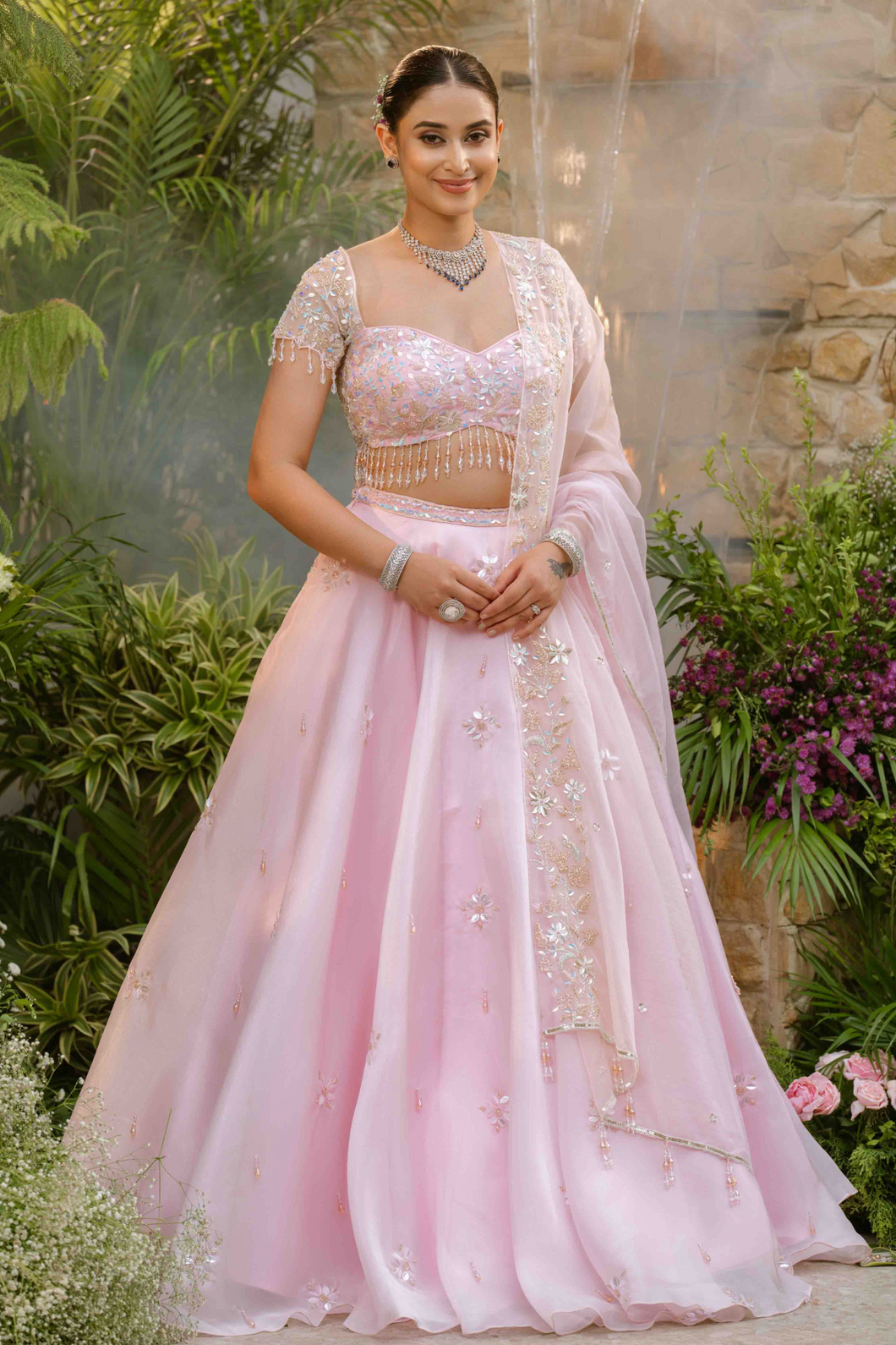 Alina Organza Grace Lehenga