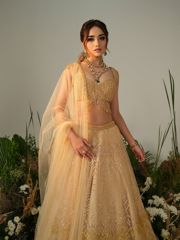 Load image into Gallery viewer, Golden Glow Lehenga Set
