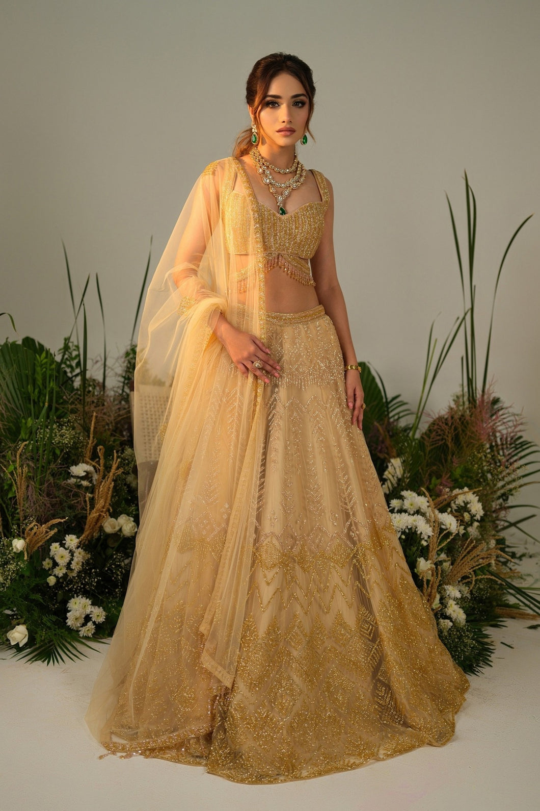 Golden Glow Lehenga Set